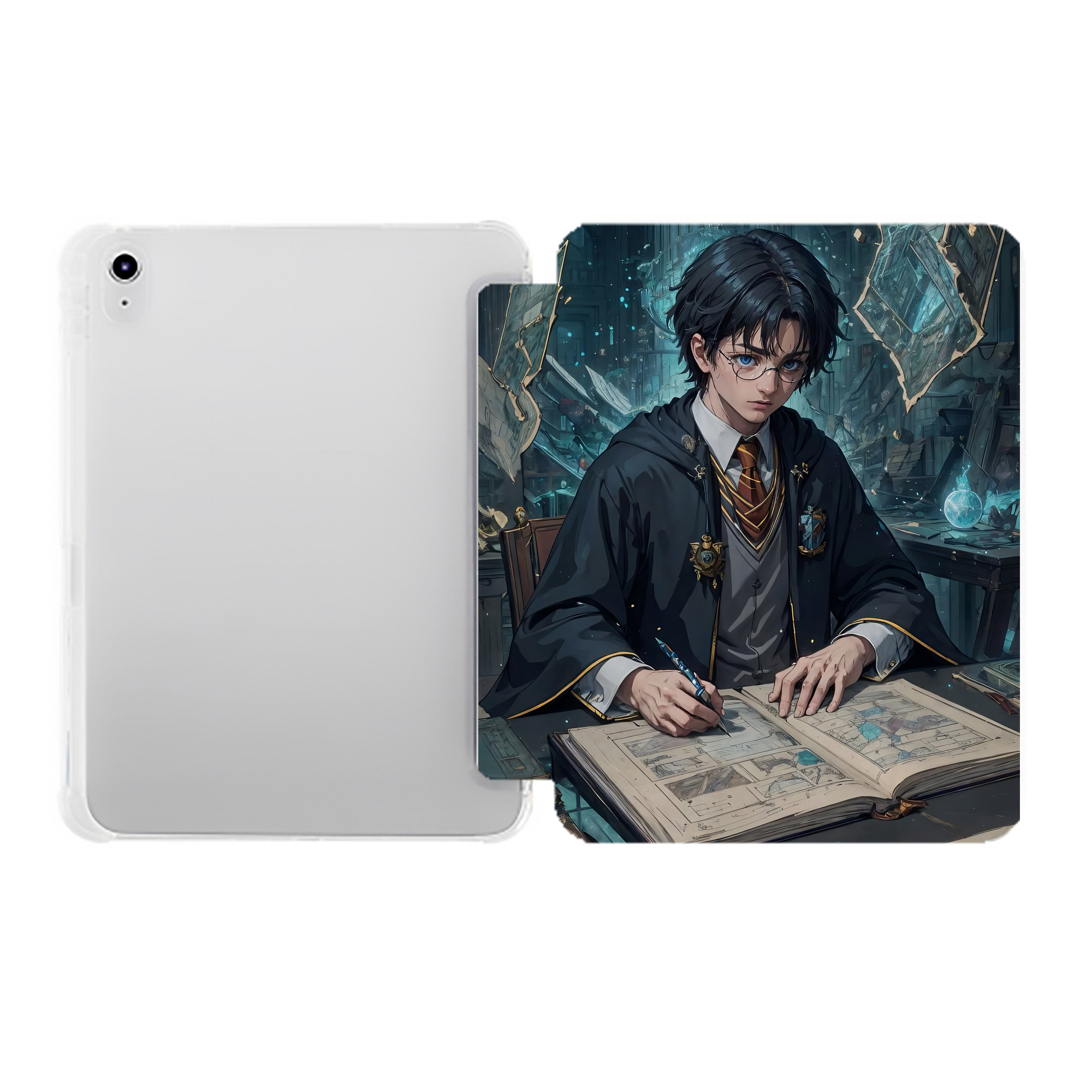 （画像用） Harry Potter ハリー・ポッターシリーズ IPad ケース ペン収納付き 三つ折りスタンド PUレザー×シリコン 対応機種9.5/10.5/10.9インチ